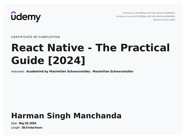 React Native - The Practical Guide [2024]
